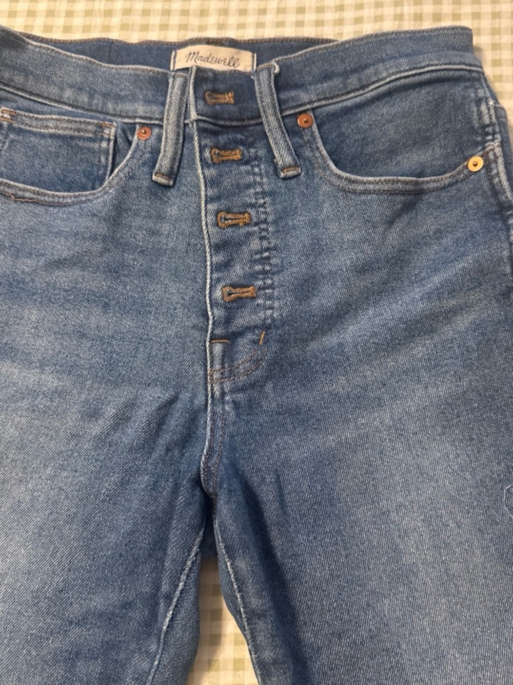 Madewell Women's Blue Button-Fly Jeans